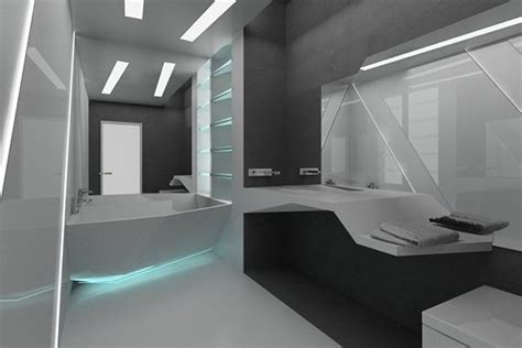 Flat Proposal Futuristic Bathroom Bathroom Interior Bathroom