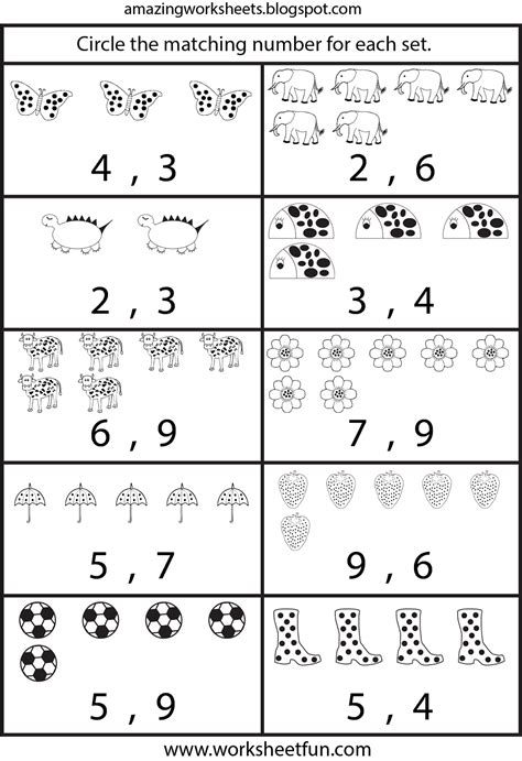Free Printable Worksheets Counting Worksheets For Kindergarten