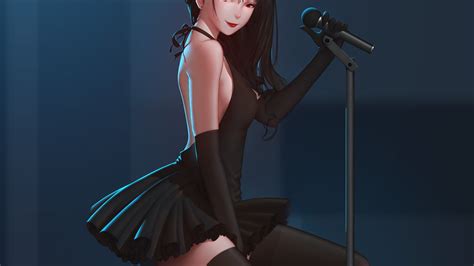 3840x2160 Anime Girl In Black Dress 4k Hd 4k Wallpapers Images