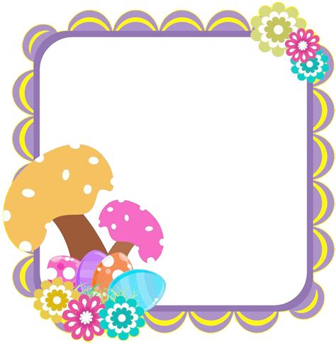 Simply download, cut around the outer border, and then fold along the dotted. Easter Border PNG Transparent Images | PNG All