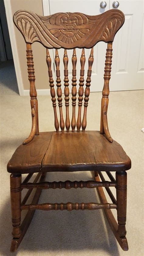 Antique carved mahogany north wind face curule throne chair. Rocking Chair Carved Face | My Antique Furniture Collection