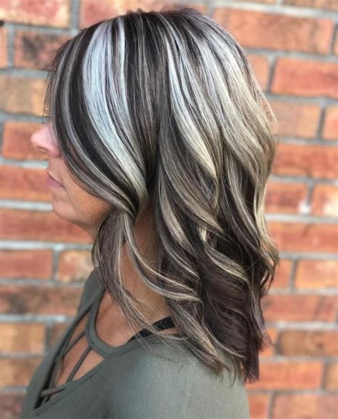 20 Brunette With Silver Highlights Fashionblog