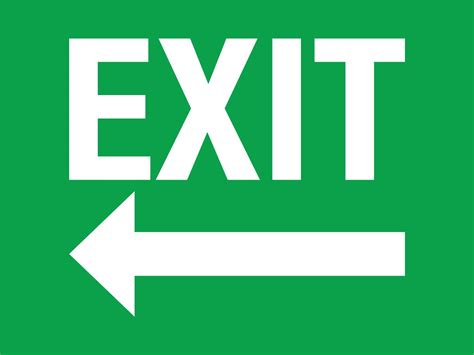 Exit Left Arrow Sign New Signs