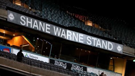 Shane Warne Stand Unveiled As Mcg Crowd Bids Their Hero An Emotional