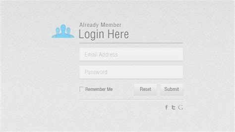 Download Free Minimal Login Form Psd Psd File Freeimages