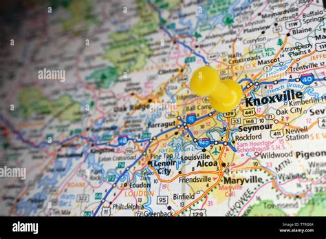 Map Of Knoxville Tennessee Hi Res Stock Photography And Images Alamy