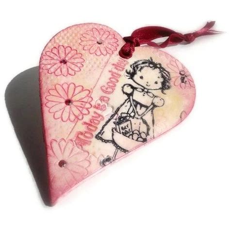 Shabby Chic Texture Heart Heart Ornament Shabby Chic Christmas