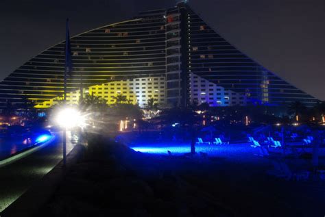 Jumeirah Beach Hotel At Night Photo
