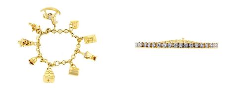 You'll find a gold diamond tennis bracelet for those who love glam. Tiffany & Co. The Premium of a Brand Name | Worthy.com
