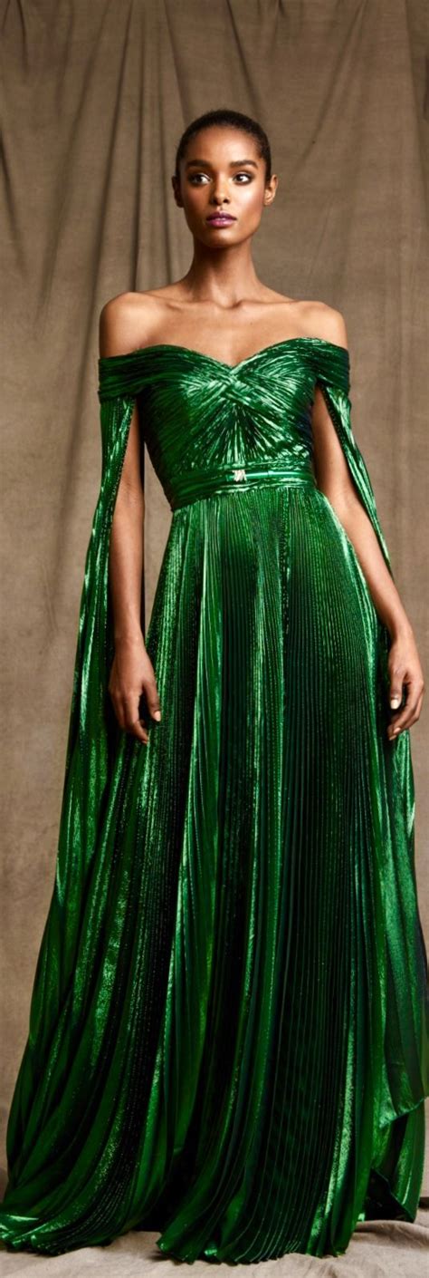 Zuhair Murad Pre Fall 2020 Green Evening Gowns Evening Gowns Couture