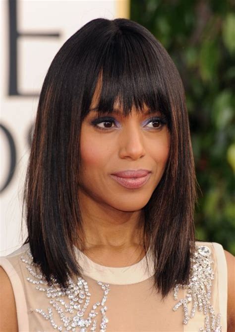 Find great apps, wallpapers jet black, smooth hair reaching the ear lobes done in a bob style with puffy, curled edges and asymmetric short bob hairstyle with pointed edges kissing the cheeks and long, deep bangs adorning the. 30 Captivating Hairstyles for Black Women