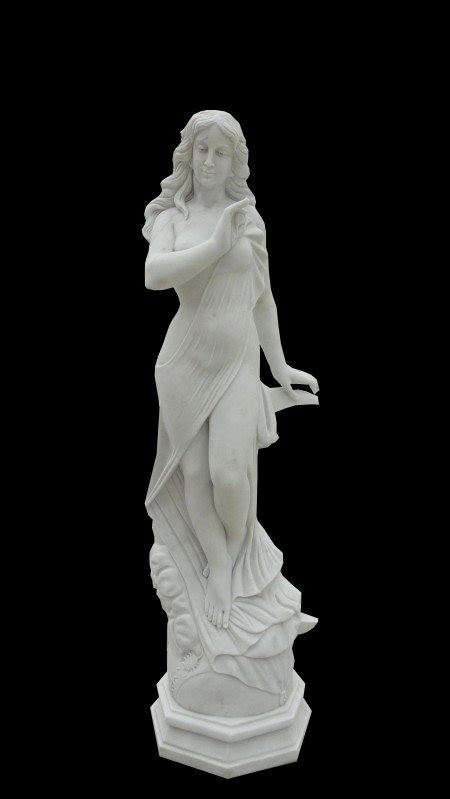 Hand Carved White Marble Lady Statue 72