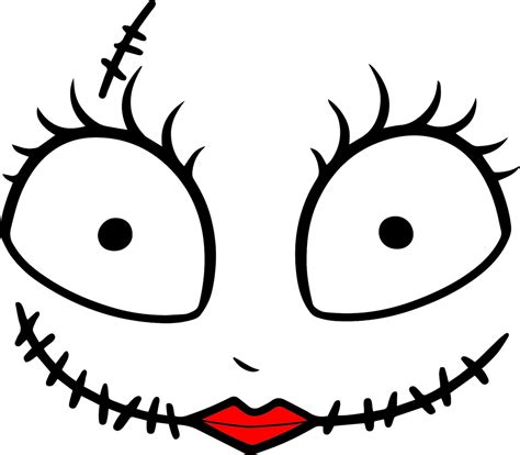 Sally Skellington Face Svg Big Eye Svg Face Svg Halloween Etsy