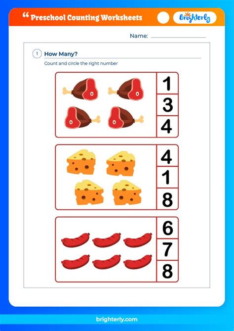Free Printable Preschool Counting Worksheets Pdfs