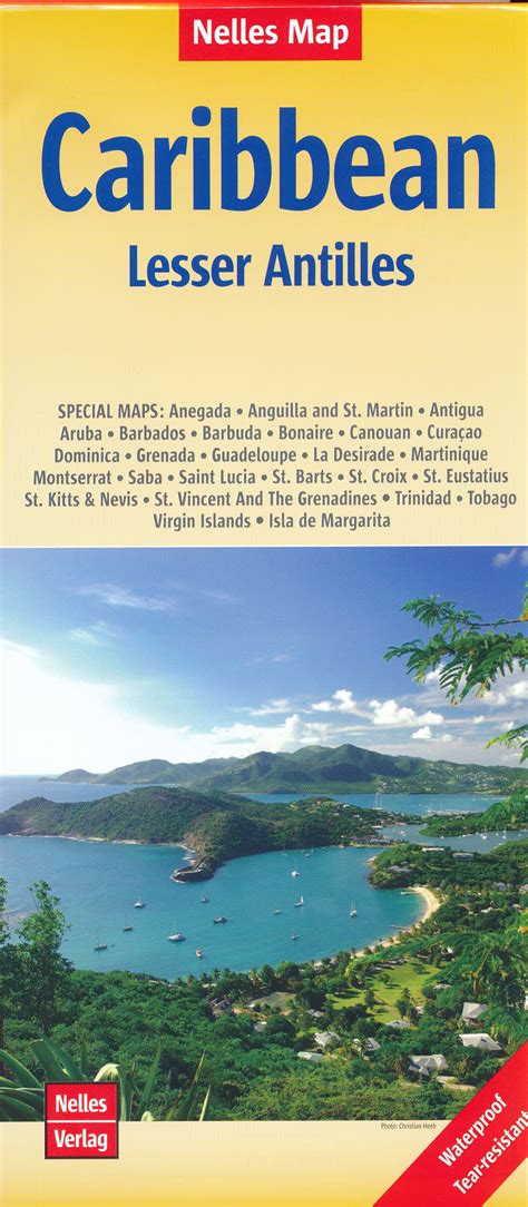 Caribbean Islands 2 Lesser Antilles Wegenkaart Overzichtskaart