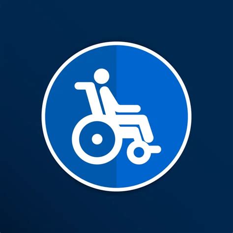 Handicap Handicapped Chair Wheel Accessible An Invalid Icon Stock