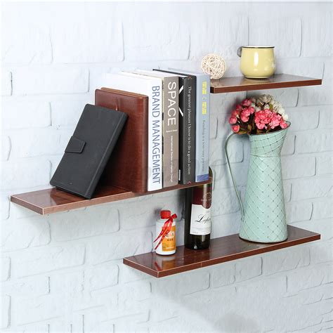 Floating shelves as decorating ideas are easy to put together and extremely useful. 3PCS Display Floating Shelves Shelf Home Bedroom Decor ...