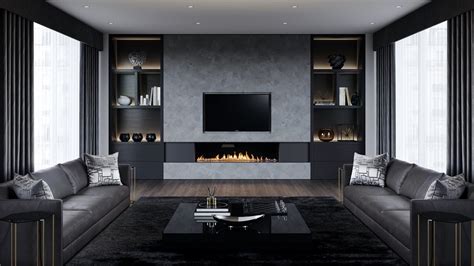 Charcoal Leather Couches Roaring Fire Grey Living Room Awesome Decors