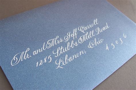 Wedding invitation addressing calligraphy deposit