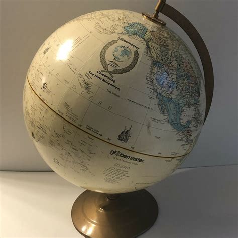 Globemaster 12 Inch Globe 2000 Millenium White Relief World Map Ebay