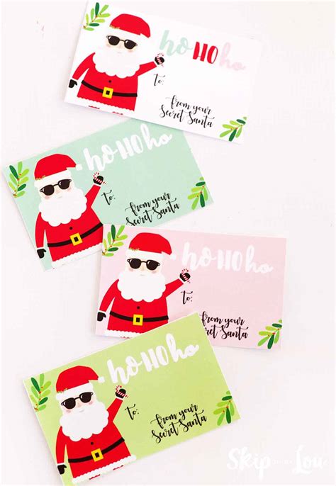 Free Printable Secret Santa Tags Skip To My Lou 54 Off