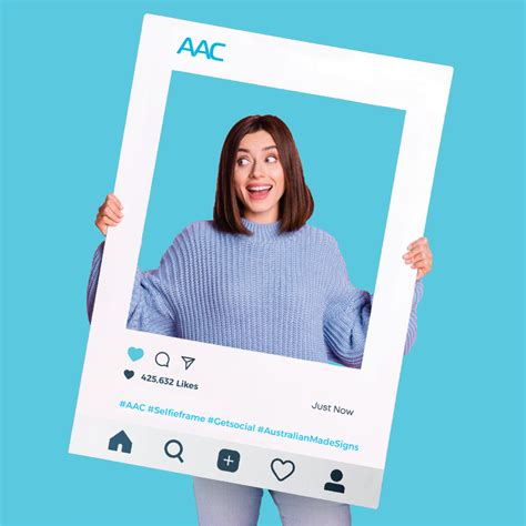 social media selfie frames aac print and sign solutions