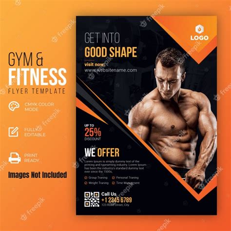 Premium Vector Gym And Fitness Flyer Template