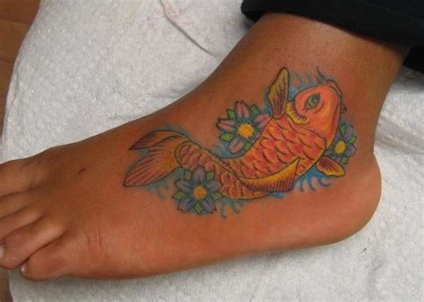 Koi Fish Left Foot Done By Ryan Cogswell Body Art Tattoo Plattsburgh