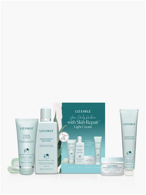 Liz Earle Your Daily Routine With Skin Repair™ Light Cream Skincare T Set At John Lewis