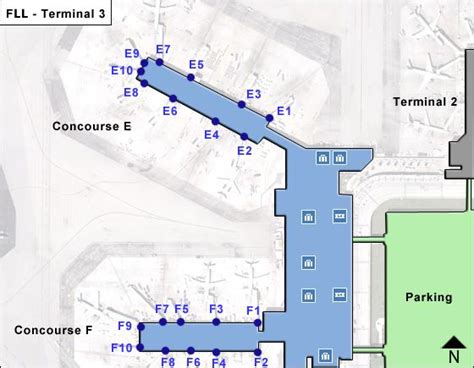 Fort Lauderdale Hollywood Airport Fll Terminal 3 Map