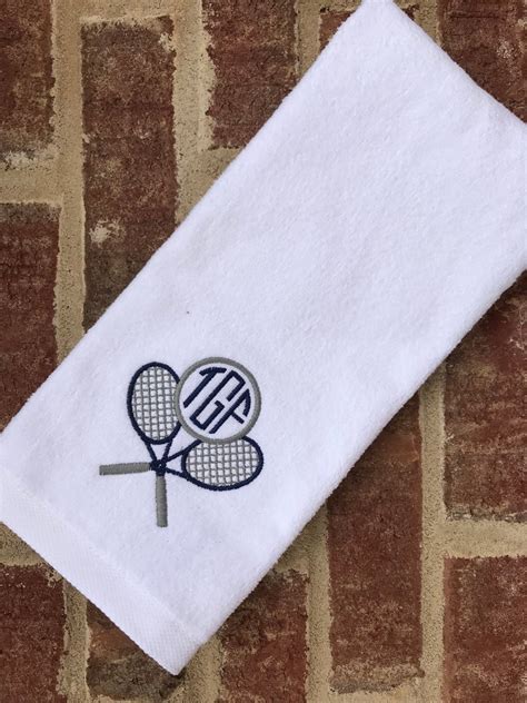 Monogrammed Tennis Towel Personalized Tennis Towel Etsy