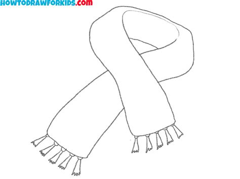 How To Draw A Scarf Easy Drawing Tutorial For Kids