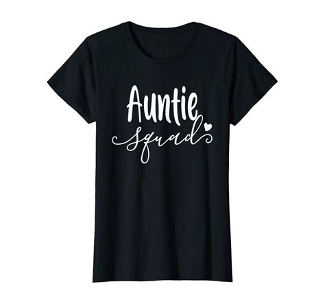 Womens Auntie Squad T Shirt Cute Funny Aunt Life Mothers Day T