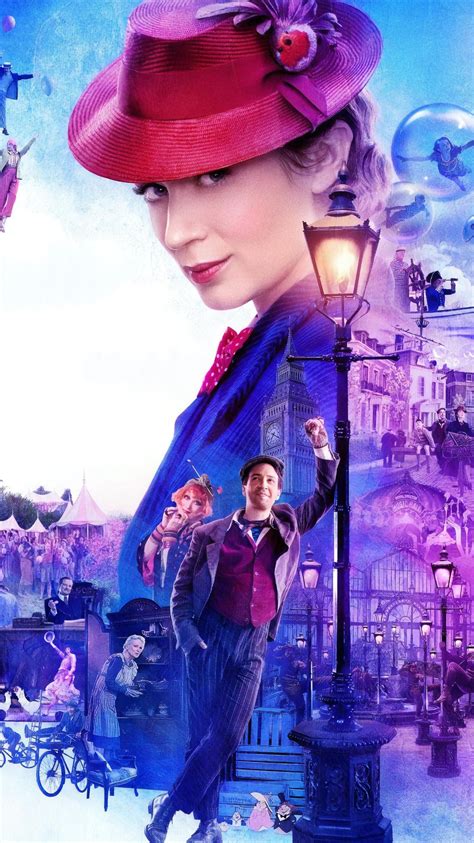 Mary Poppins Returns (2018) Phone Wallpaper | Moviemania | Mary poppins, Poppins, Movie soundtracks