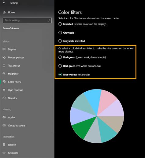 How To Enable Colorblind Mode In Windows 10 Color Blind Filters