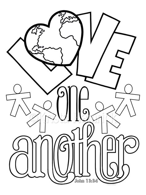 God is Love / Love One Another 2 Coloring Pages for Children - Etsy
