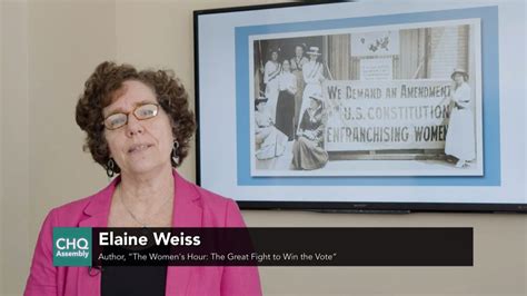 woman s hour author elaine weiss presents on turbulent history of women s suffrage the