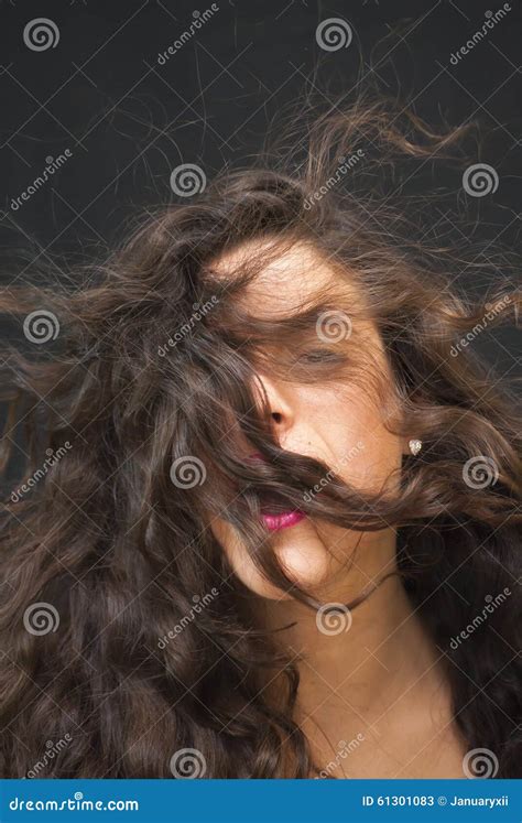 Beautiful Woman Shaking Her Hair Stock Image Image Of Portrait Sensuality 61301083