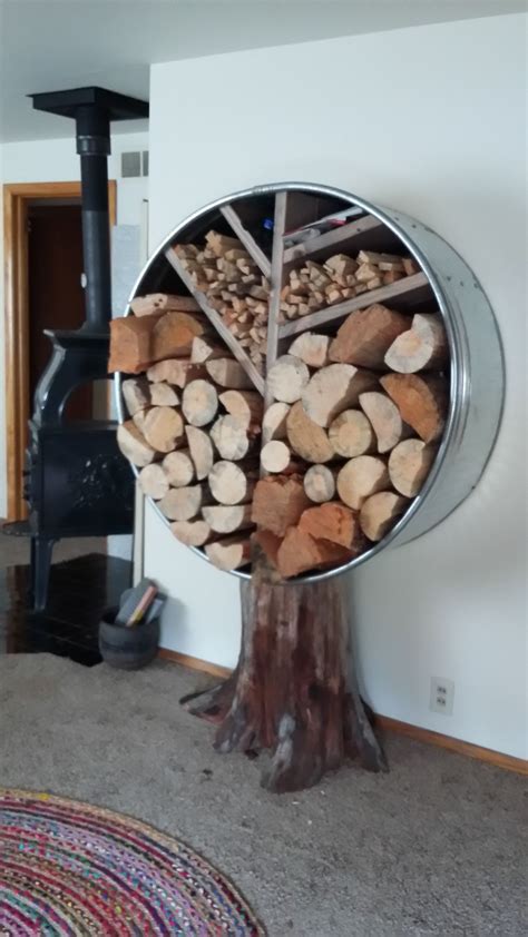A Tree Inspired Wood Rack My Husband Built Me For