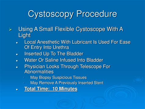 Ppt Cystoscopy Cystoscopy And Stent Removal Cystoscopy And Biopsy