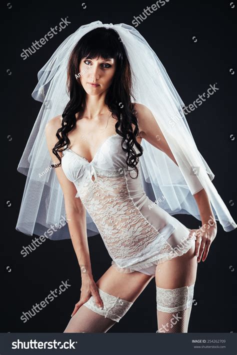 Sexy Beautiful Nude Bride Veil White Stock Photo Shutterstock