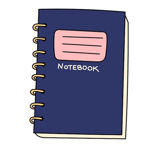 Cuaderno O Libreta De Hojas Sueltas Dibujadas A Mano Vector Premium