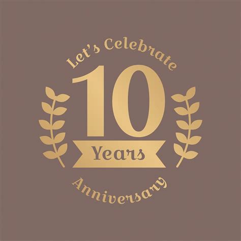 10 Years Anniversary Logo Badge Vector Free Image By Aum Anniversary Logo 10