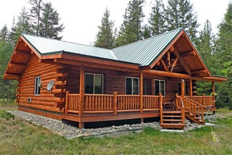 Finally A One Story Log Home Ranch Style That Has It All For 40000