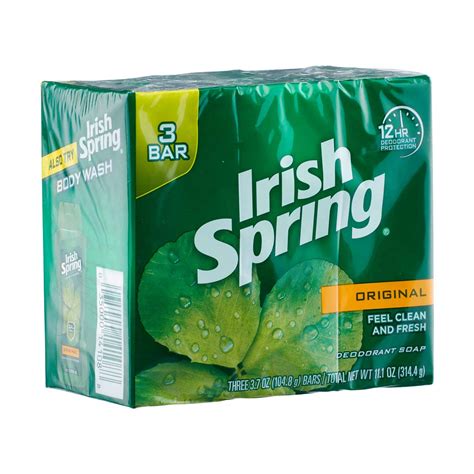 Irish Spring Original Clean Deodorant Bar Soap Pack Of 3