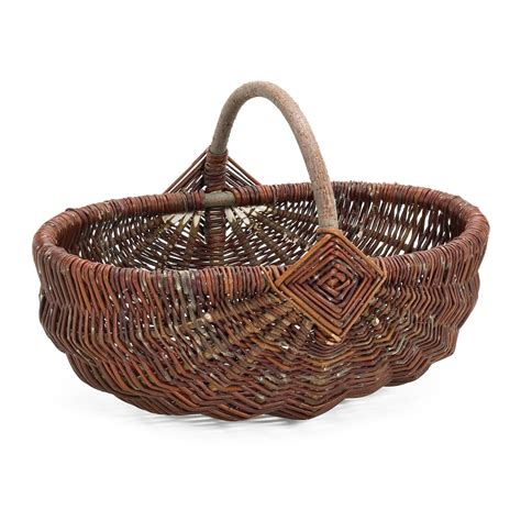 Wicker Basket With Handle Large Manufactum