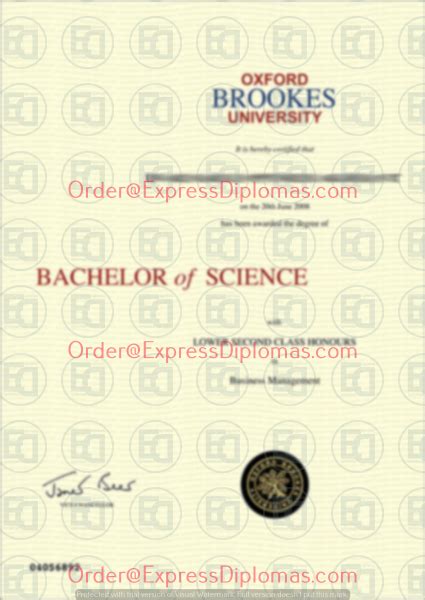 University Of Oxford Brookes Degree Diploma Certificate Express Diplomas