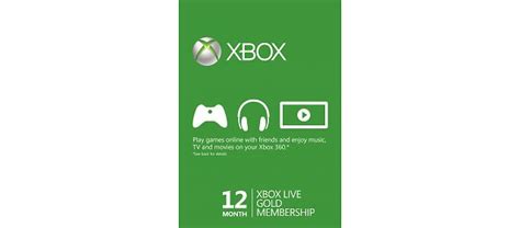 Microsoft Xbox Live 12 Month Gold Membership Card Digital Code 3799