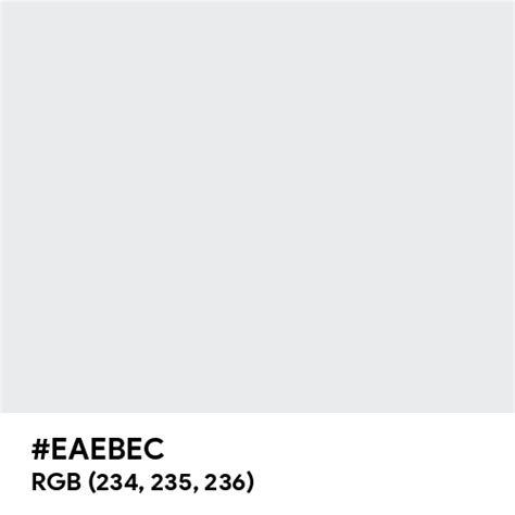 Pale Silver Color Hex Code Is Eaebec