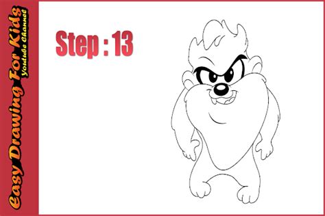 How To Draw Baby Taz From Baby Looney Tunes Drawing Course For Beginners
